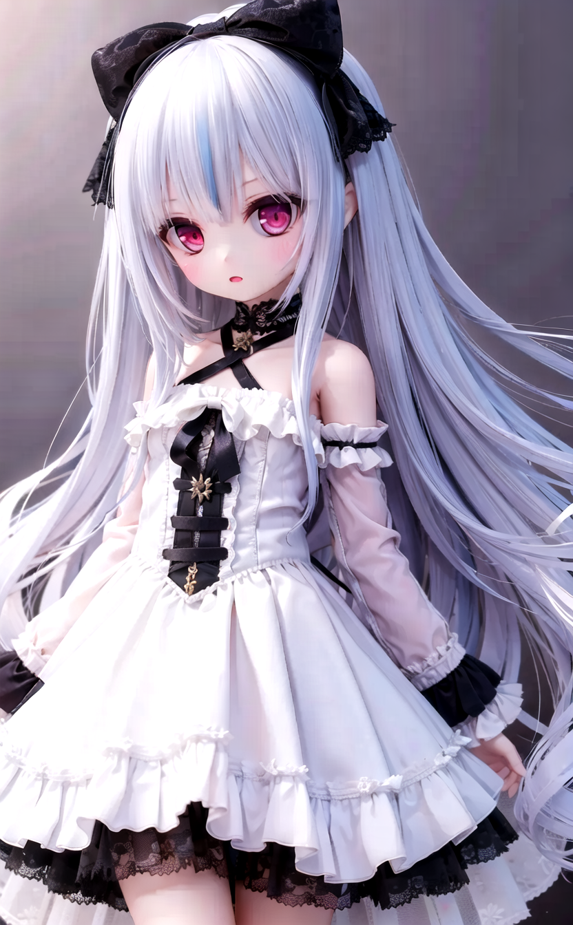 02382-3235663459-(cowboy shot,very long hair,4349_1), _lora_lora_1230c_0.25_, long_hair, blue_hair, red_eyes, dress, yuri, frills, very_long_hair.png